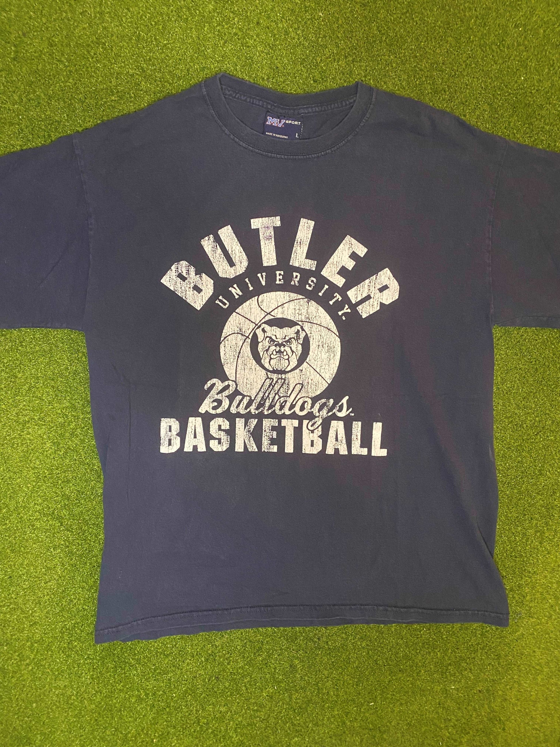 90s Butler Bulldogs - Vintage College Basketball Tee Shirt (Large)