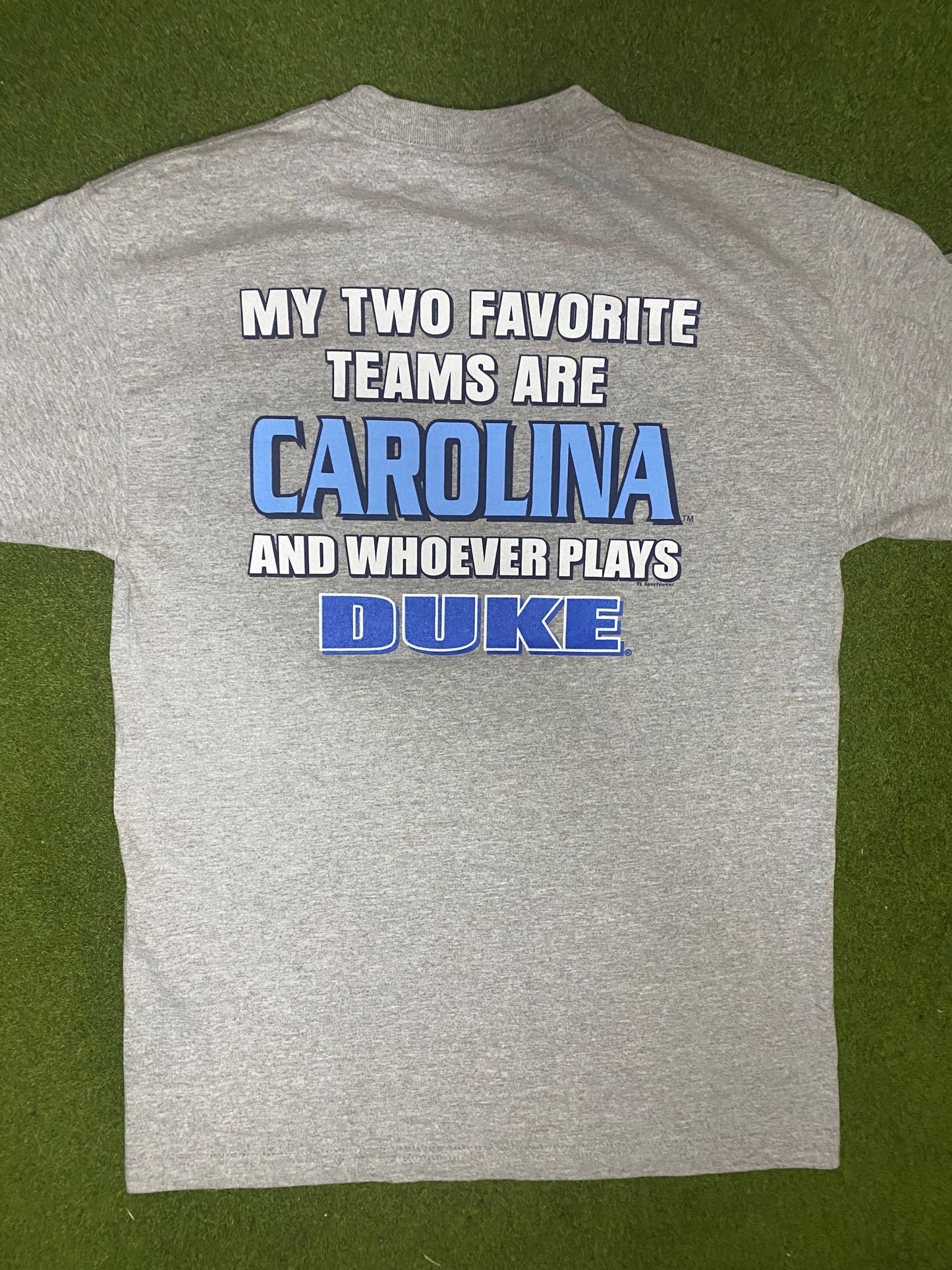 90s Carolina Tar Heels - Double Sided - Vintage College T-Shirt (Medium) Gametime Vintage