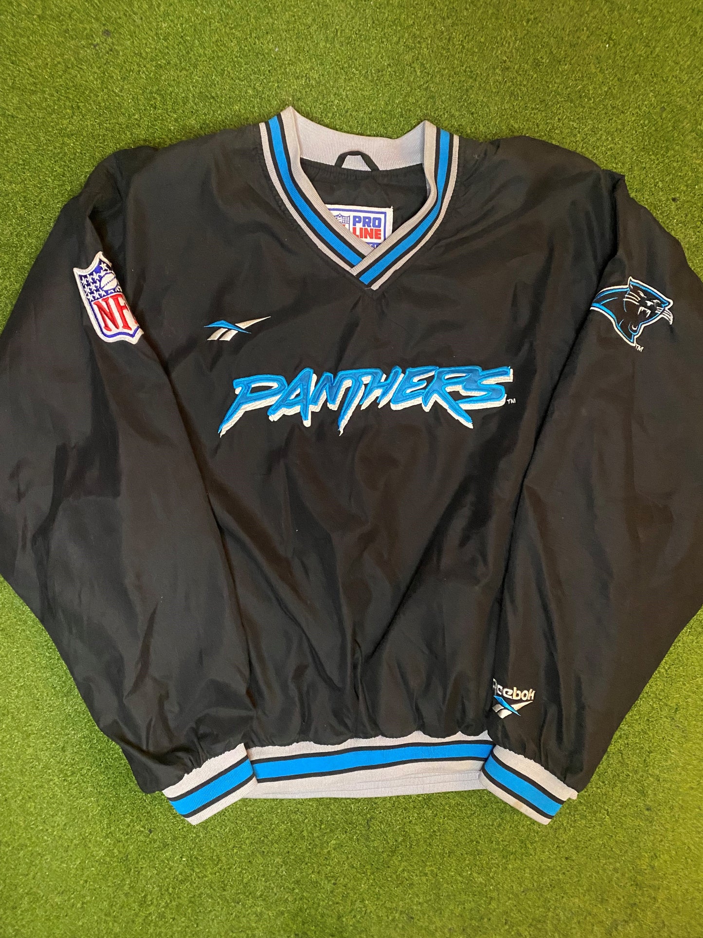 90s Carolina Panthers - Reebok - Vintage NFL Pullover (Medium)