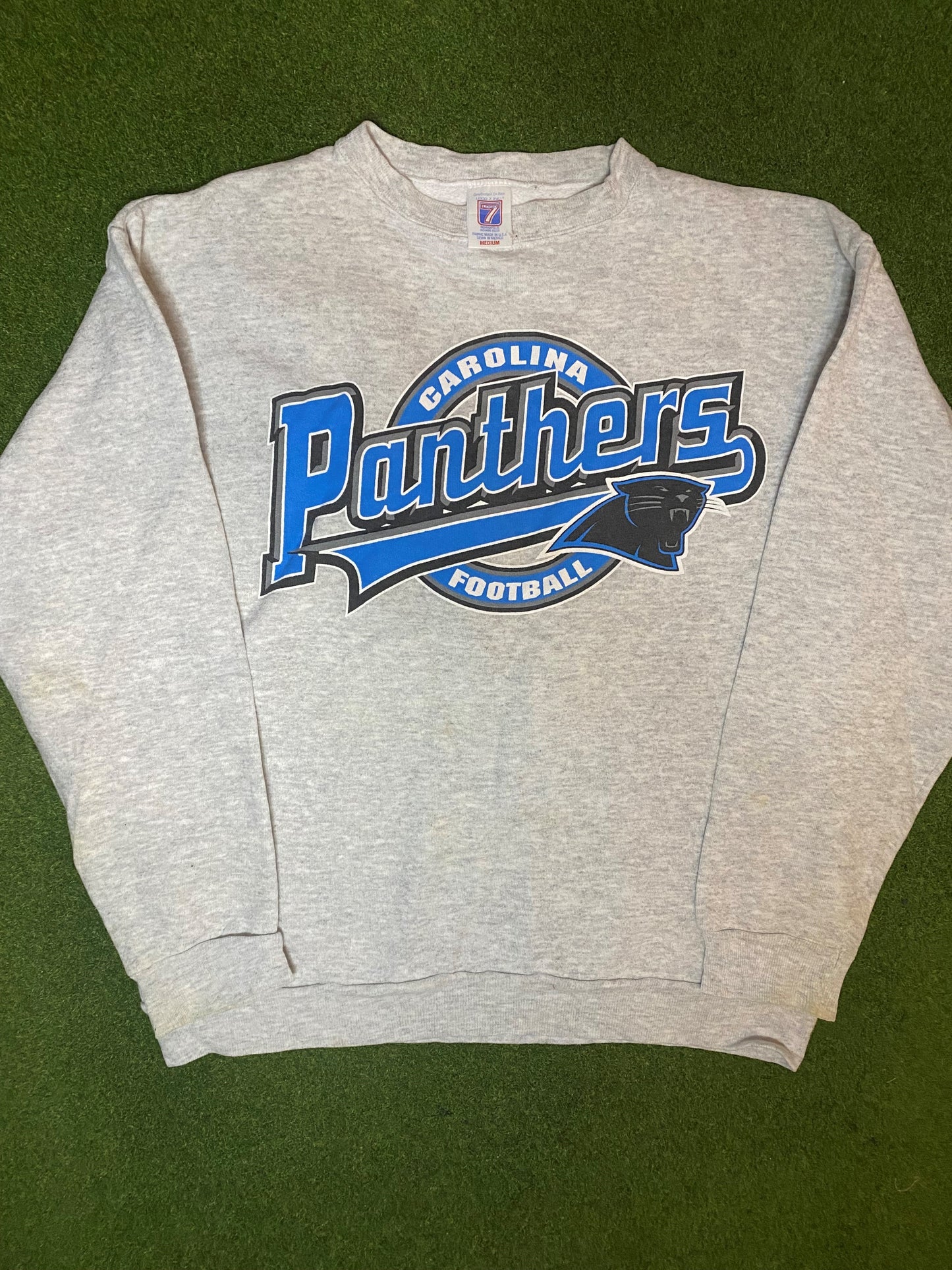 90s Carolina Panthers - Vintage NFL Crewneck Sweatshirt (Medium)