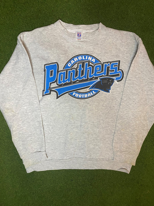 90s Carolina Panthers - Vintage NFL Crewneck Sweatshirt (Medium) Gametime Vintage