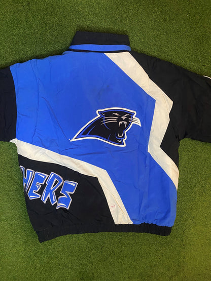 90s Carolina Panthers - Zig Zag - Vintage NFL Jacket (Youth Large)