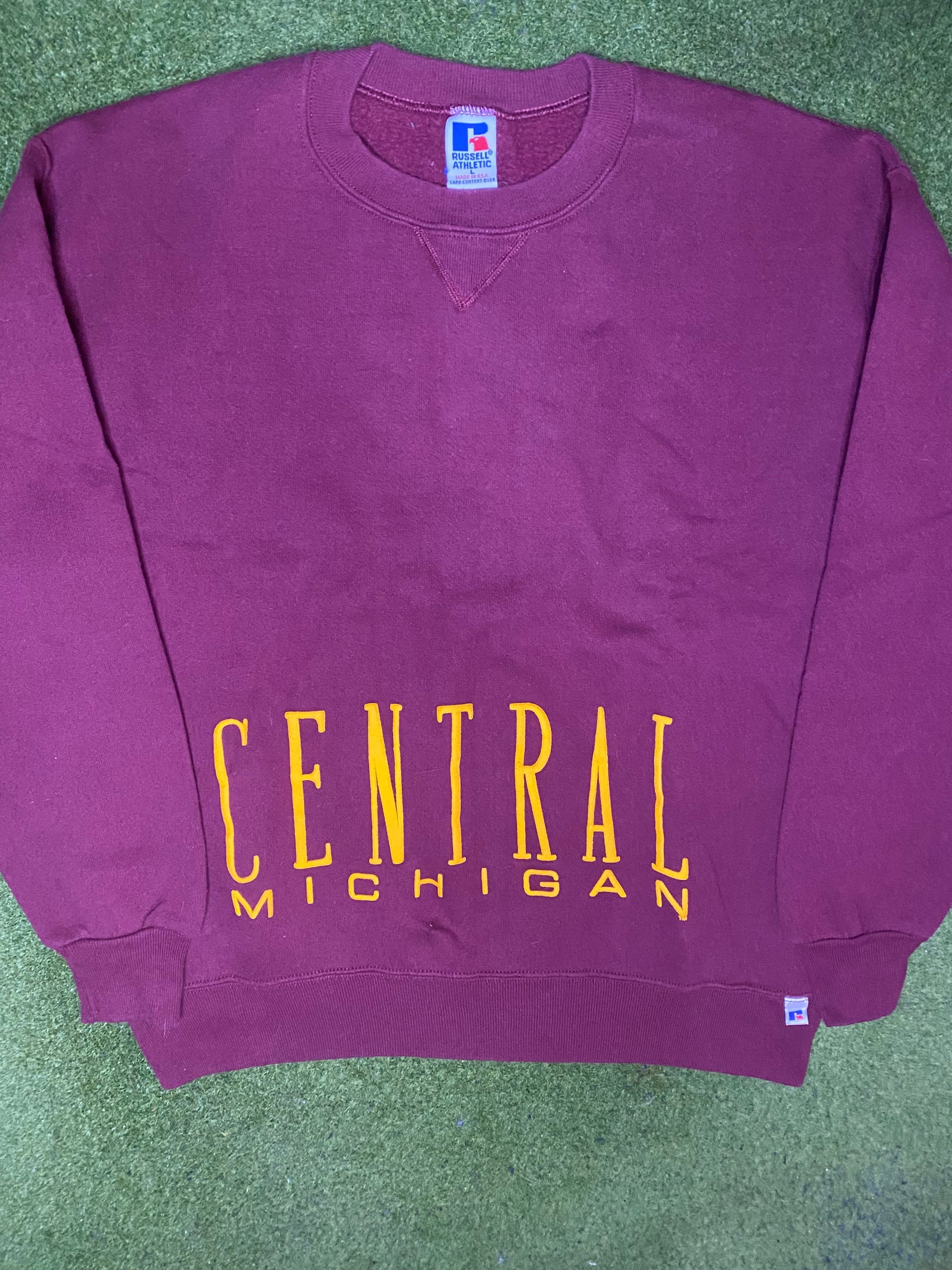 90s Central Michigan Chippewas - Vintage College Sweatshirt (Large)