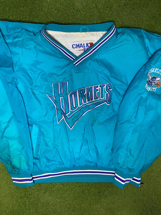 90s Charlotte Hornets - Vintage NBA Windbreaker (XL) Gametime Vintage