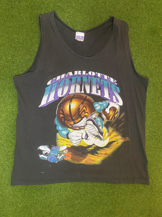 90s Charlotte Hornets - Vintage NBA Tank (Medium)