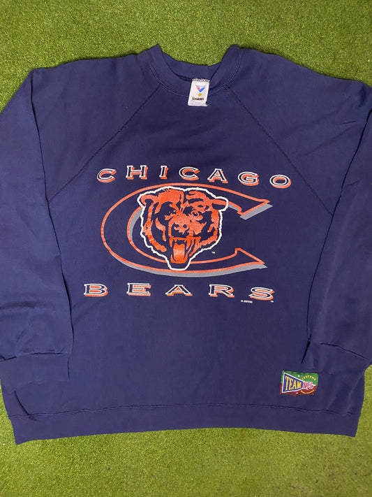 90s Chicago Bears - Vintage NFL Sweatshirt (3XL) Gametime Vintage