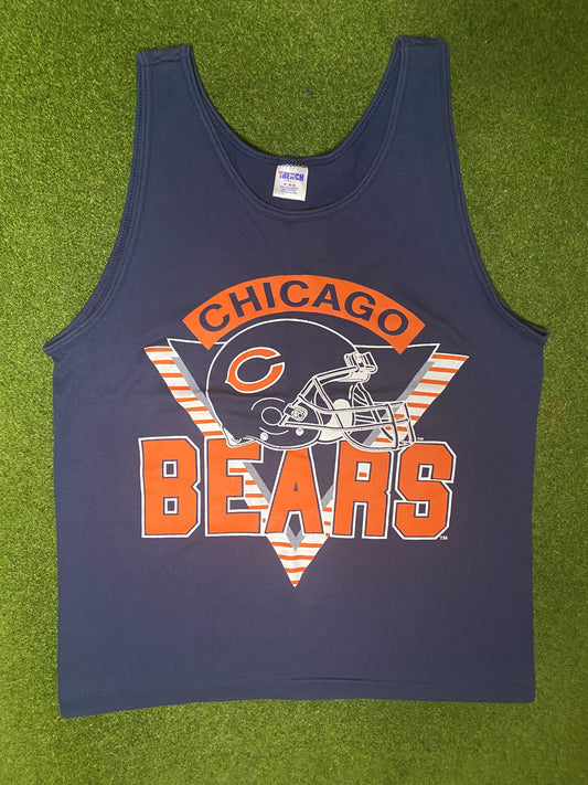 90s Chicago Bears - Vintage NFL Tank (Medium) - Gametime Vintage