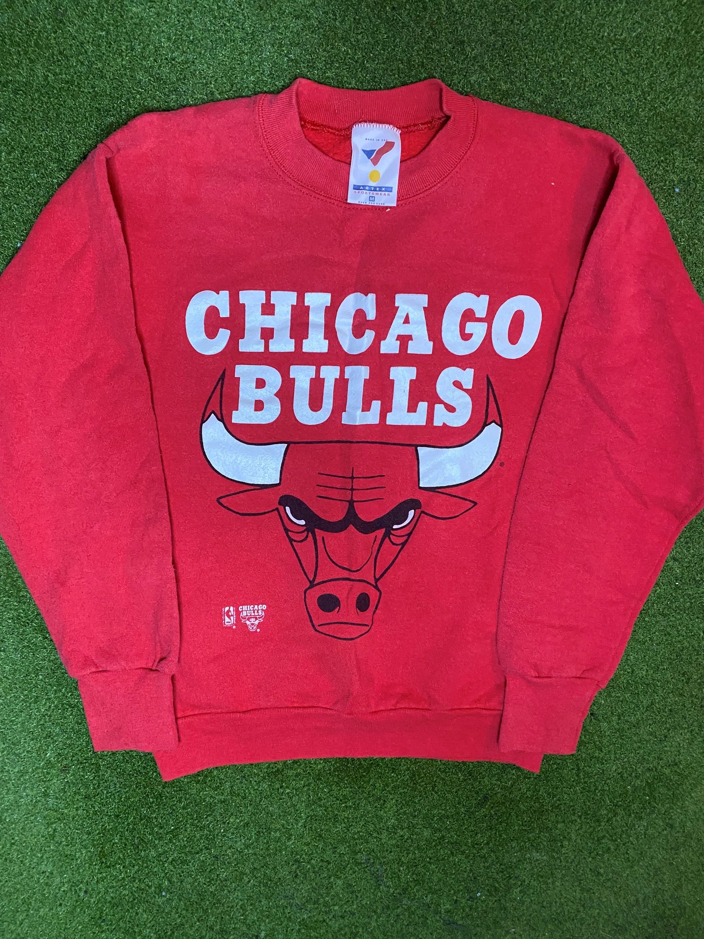 90s Chicago Bulls - Vintage NBA Crewneck Sweatshirt (Medium) 