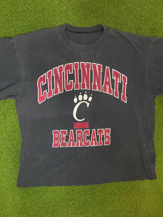 90s Cincinnati Bearcats - Vintage College T-Shirt (XL) - Gametime Vintage