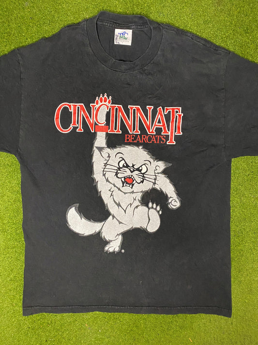 90s Cincinnati Bearcats - Vintage College Tee (Large)