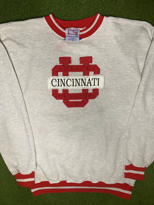 90s Cincinnati Bearcats - Vintage College Sweatshirt (Large) - Gametime Vintage