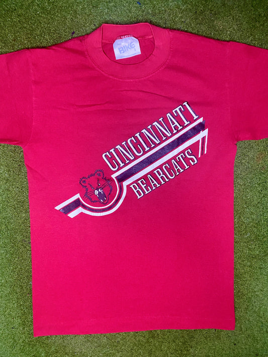 90s Cincinnati Bearcats - Vintage College T Shirt (Small) - Gametime Vintage