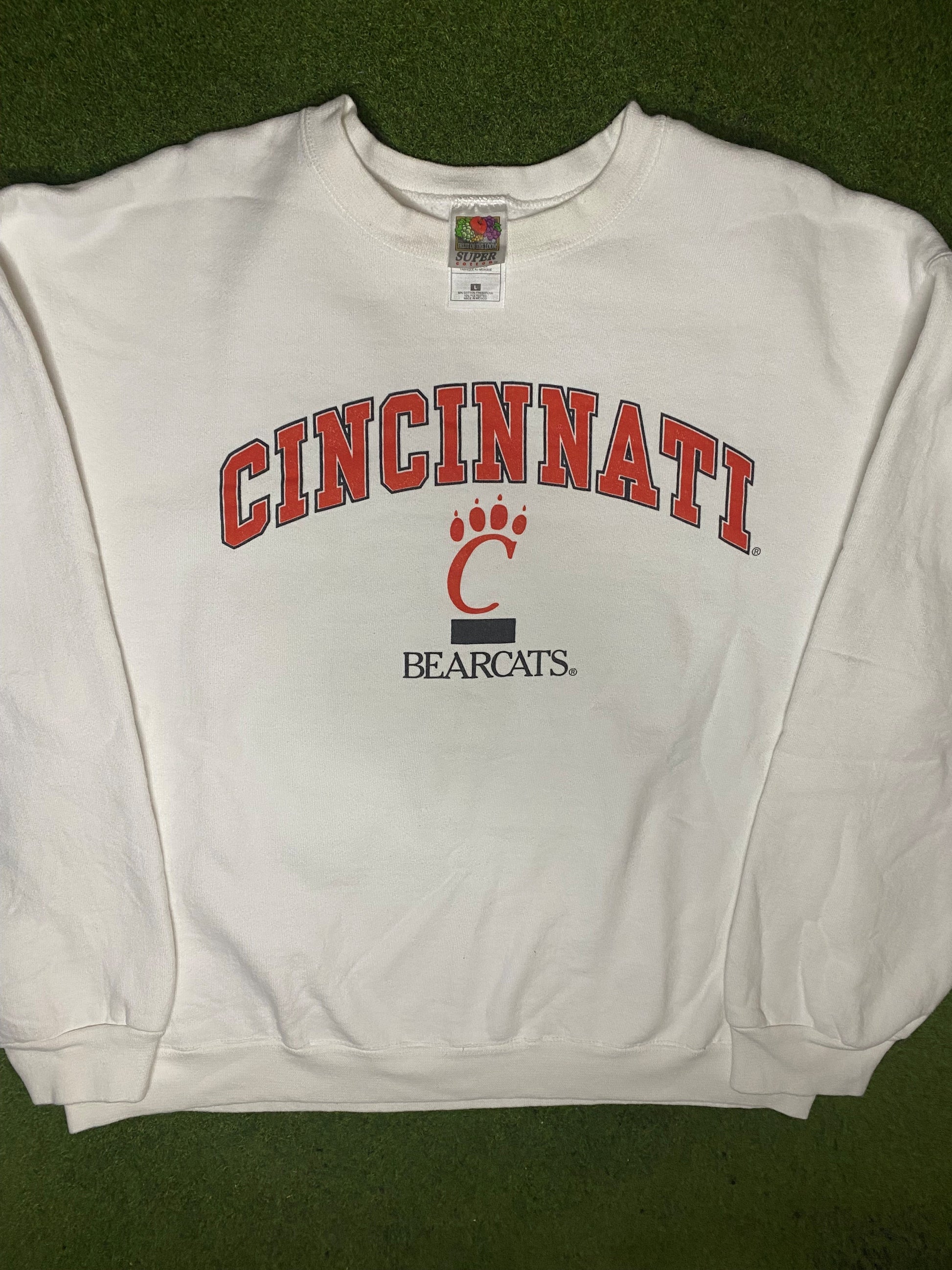 90s Cincinnati Bearcats - Vintage College Sweatshirt (XL) - Gametime Vintage