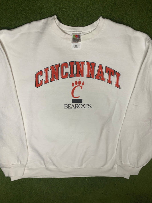 90s Cincinnati Bearcats - Vintage College Sweatshirt (XL) - Gametime Vintage