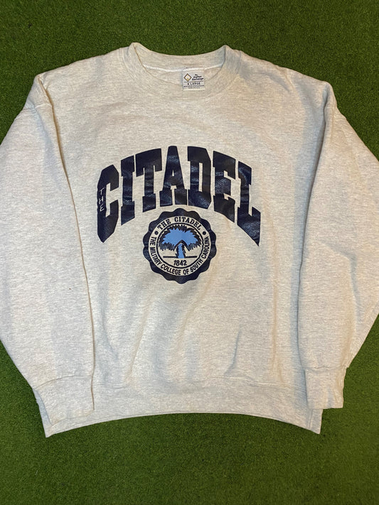 90s Citadel Bulldogs - Vintage University Sweatshirt (XL) Gametime Vintage