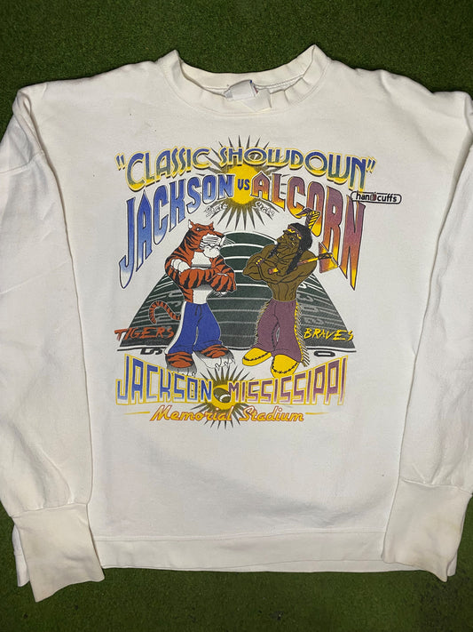 90s Classic Showdown - Jackson St. Vs. Alcorn St. - Vintage HBCU Sweatshirt (4XL) - Gametime Vintage