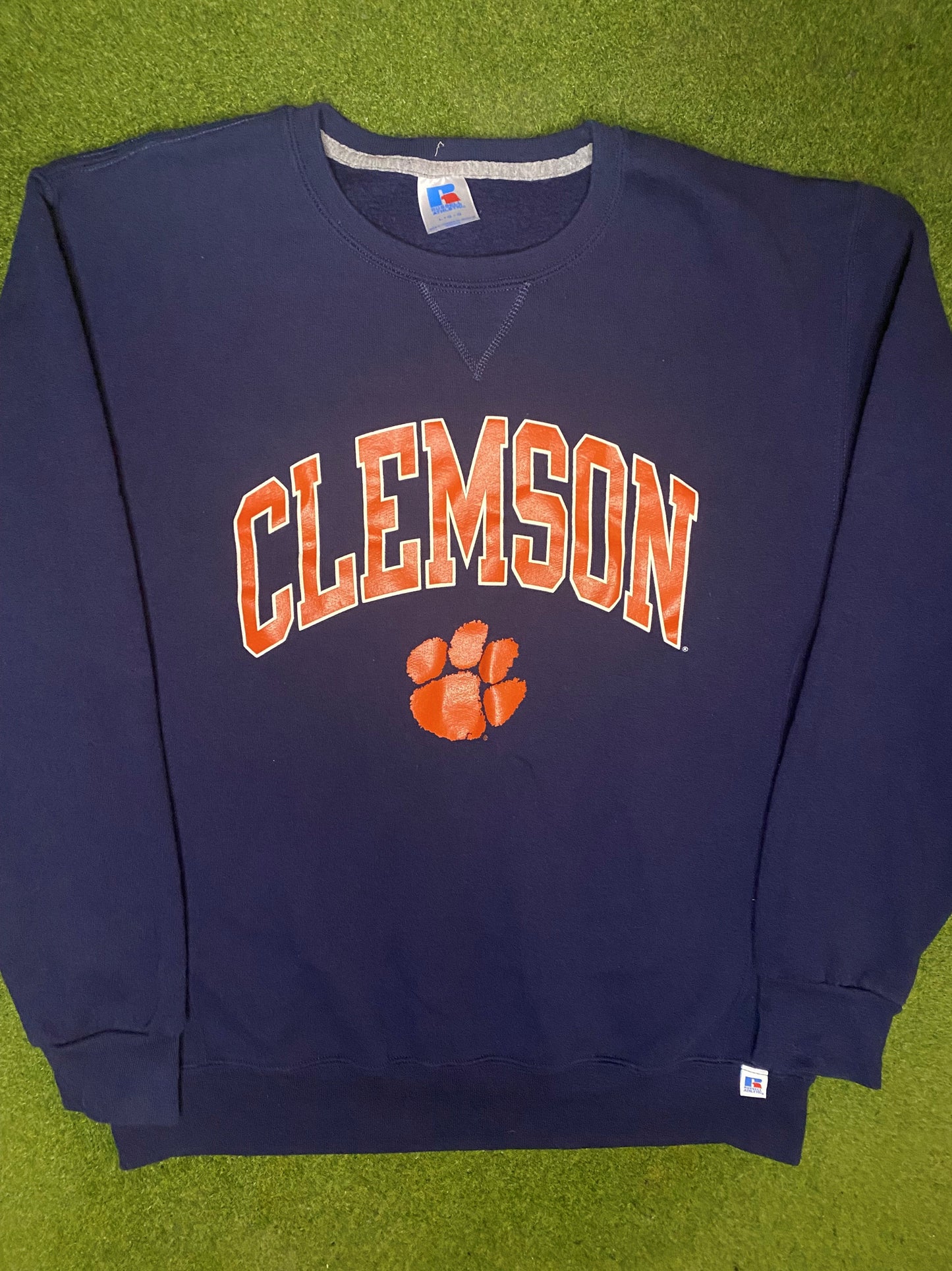 90s Clemson Tigers - Vintage College Sweatshirt (Large) Gametime Vintage