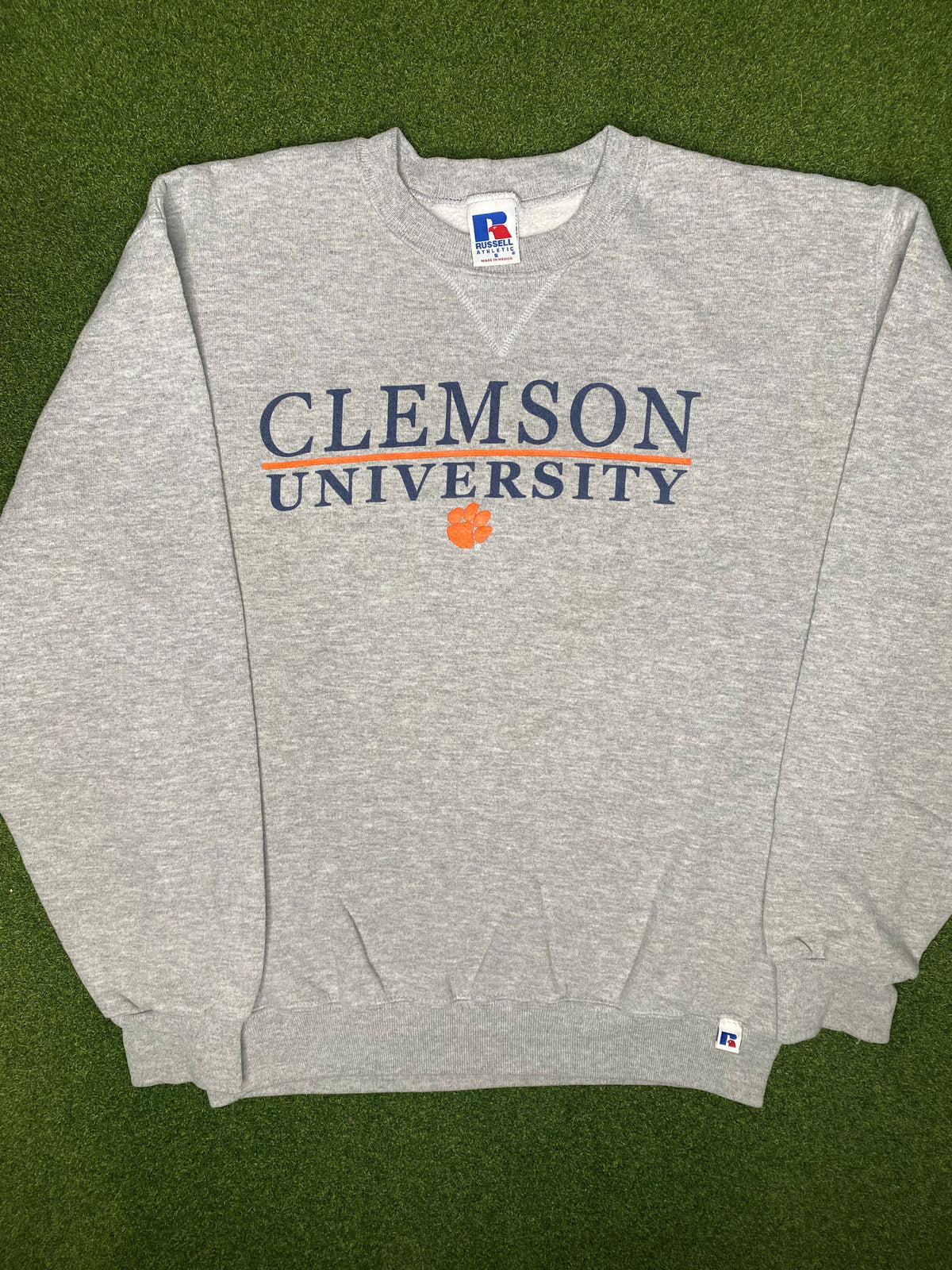 90s Clemson Tigers - Vintage College Crewneck Sweatshirt (Small)