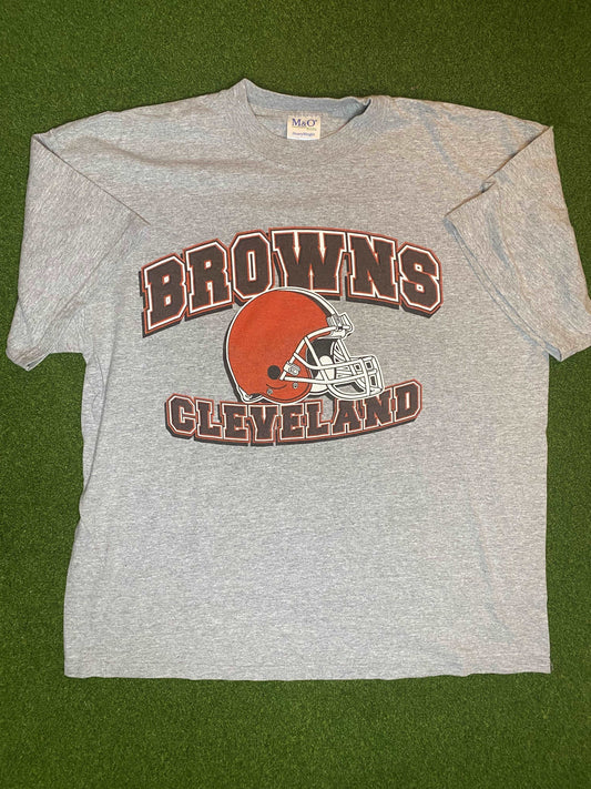 90s Cleveland Browns - Vintage NFL Tee Shirt (XL) - Gametime Vintage