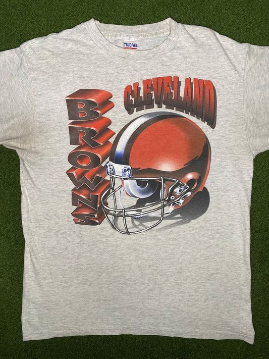 90s Cleveland Browns - Vintage NFL T Shirt (Large)