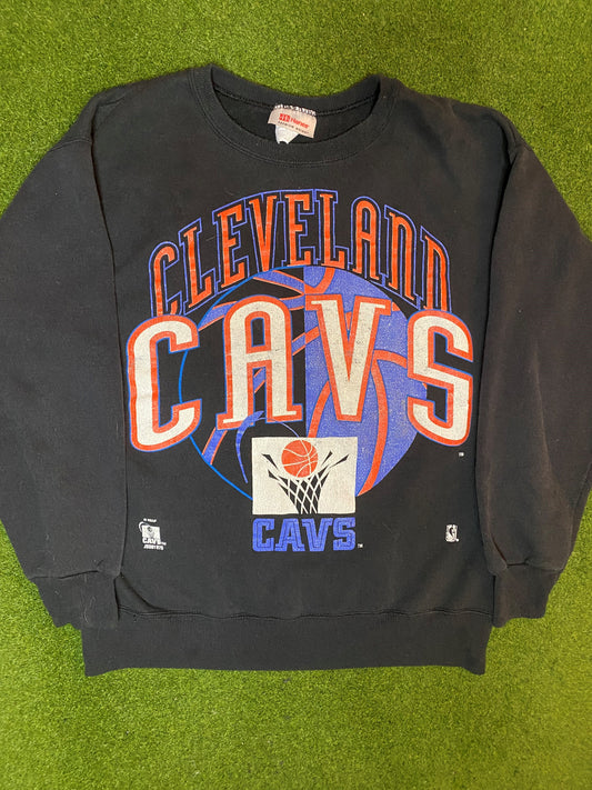 90s Cleveland Cavaliers - Vintage NBA Crewneck Sweatshirt (Medium) 