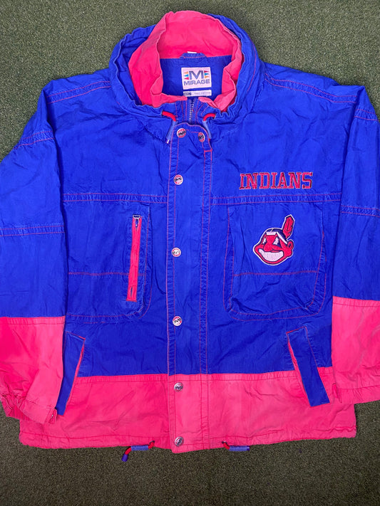 90s Cleveland Indians - Vintage MLB Jacket (2XL)