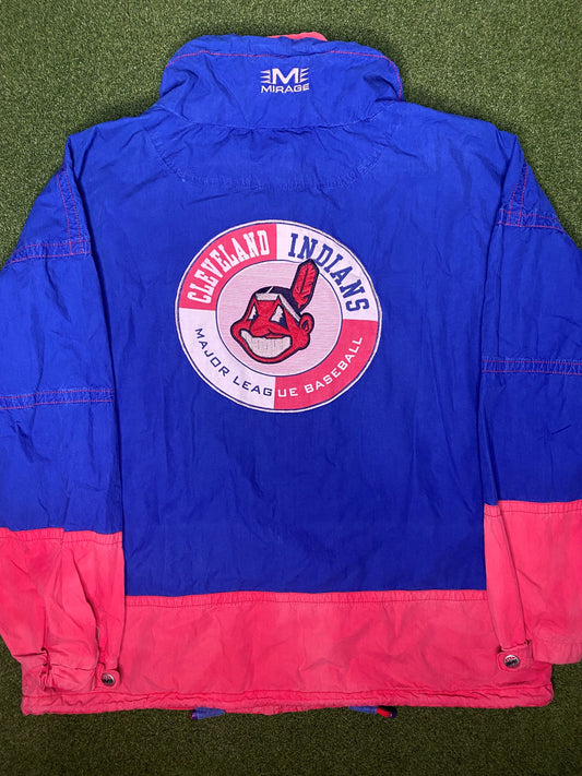 90s Cleveland Indians - Vintage MLB Jacket (2XL)