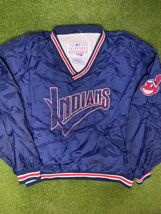 90s Cleveland Indians - Vintage MLB Pullover (Medium) Gametime Vintage