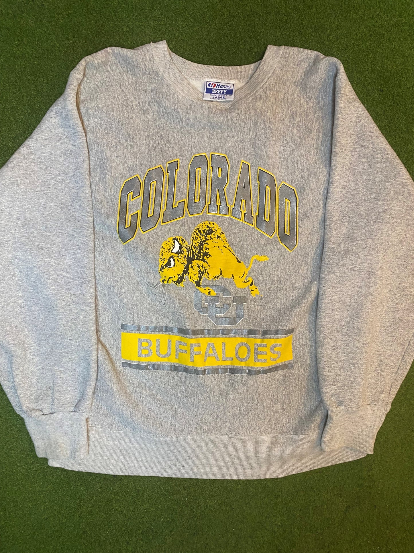 90s Colorado Buffaloes - Vintage College Crewneck Sweatshirt (Large)