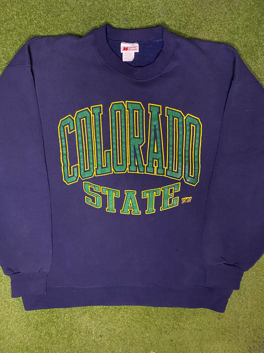 90s Colorado State Rams - Vintage College Sweatshirt (XL) - Gametime Vintage