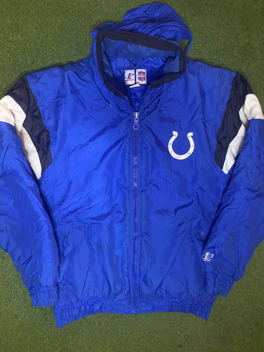 90s Indianapolis Colts - Vintage NFL Jacket (Large) Gametime Vintage