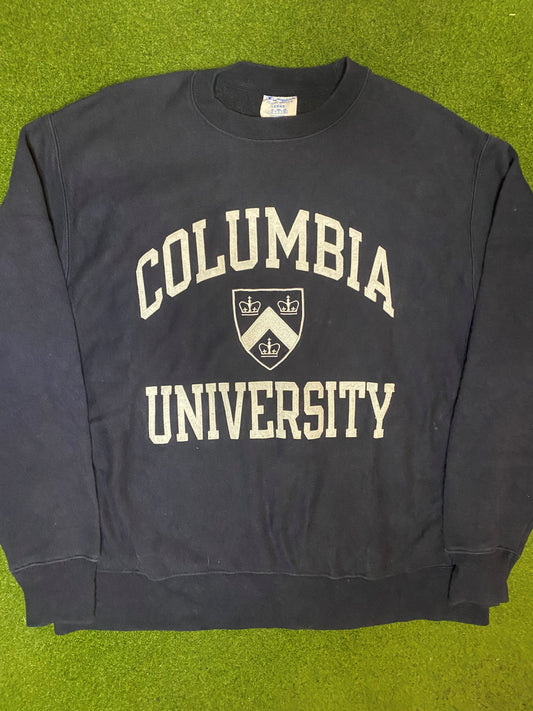 90s Columbia Lions - Vintage Ivy League Sweatshirt (Large) 