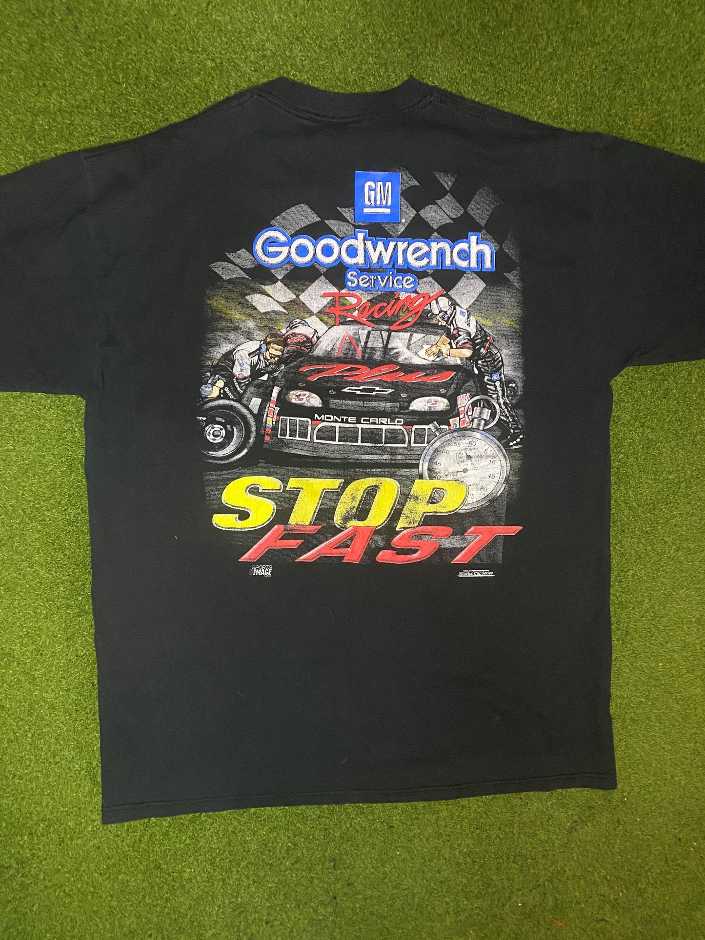 90s Dale Earnhardt - Run Hard - Vintage NASCAR T-Shirt (Large)