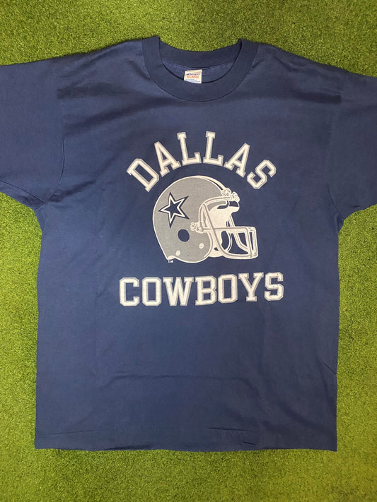 80s Dallas Cowboys - Vintage NFL T-Shirt (XL) Gametime Vintage