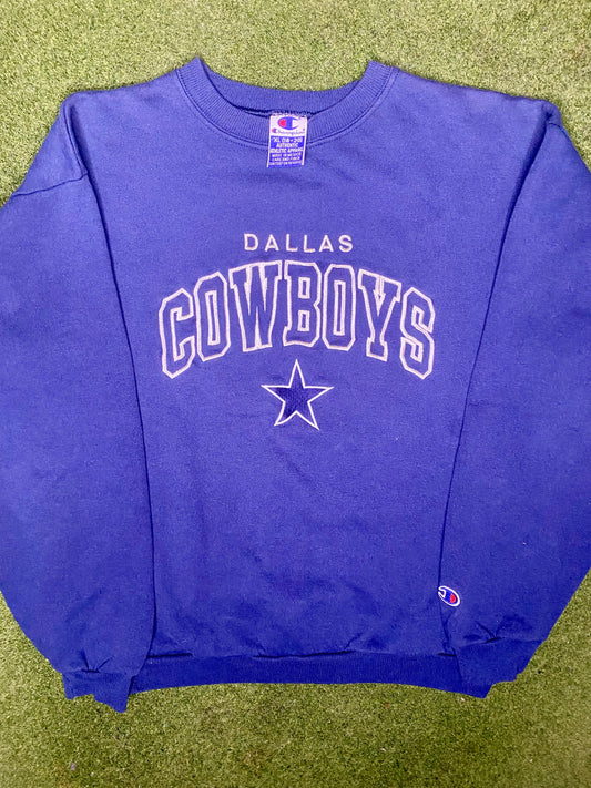 90s Dallas Cowboys - Vintage NFL Crewneck Sweatshirt (Youth XL)