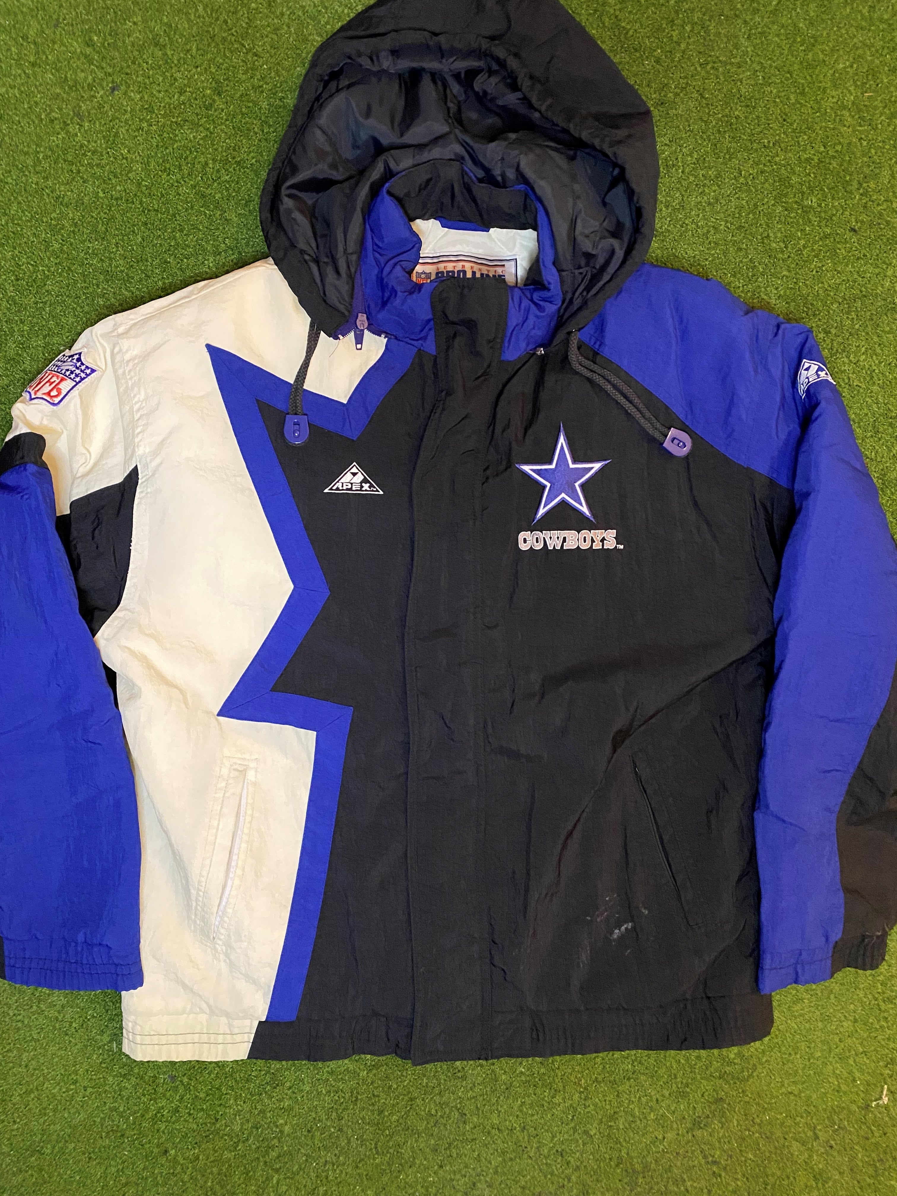 Authentic Vintage Dallas Cowboys Jacket Size XL Men's Apex One NFL Proline