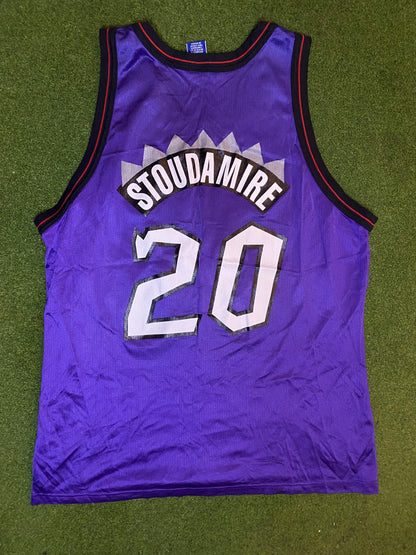 90s Toronto Raptors - Damon Stoudamire #20 - Champion - Vintage NBA Jersey (48) 