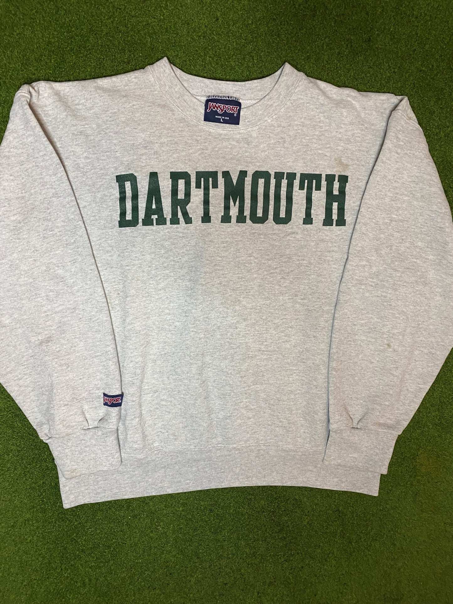 90s Dartmouth Big Green - Vintage Ivy League Crewneck Sweatshirt (Large) 