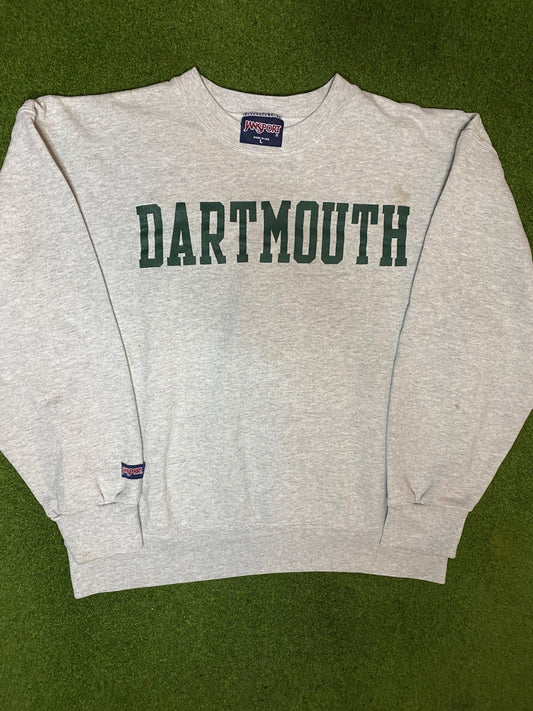 90s Dartmouth Big Green - Vintage Ivy League Crewneck Sweatshirt (Large)