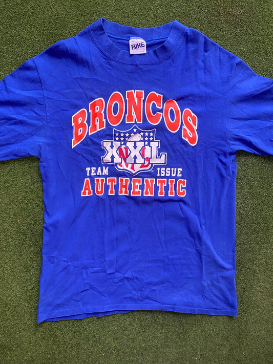 90s Denver Broncos - Vintage NFL T-Shirt (Large) - Gametime Vintage