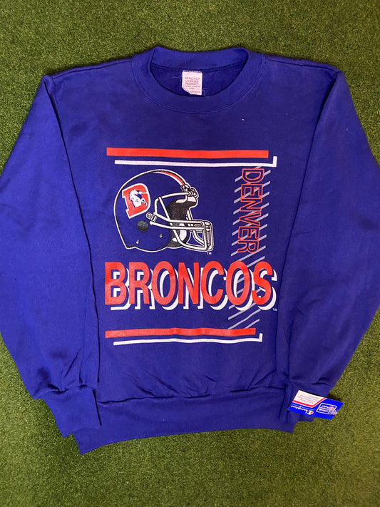 90s Denver Broncos - NWT - Vintage NFL Crewneck Sweatshirt (Large)