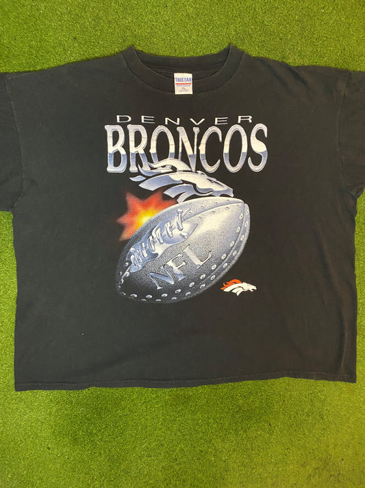 90s Denver Broncos - Vintage NFL T-Shirt (XL) Gametime Vintage