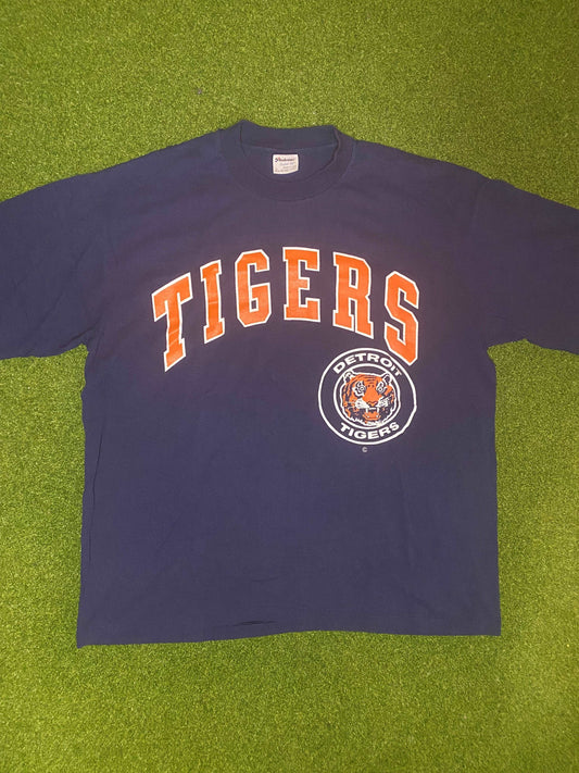 90s Detroit Tigers - Vintage MLB Tee Shirt (XL)