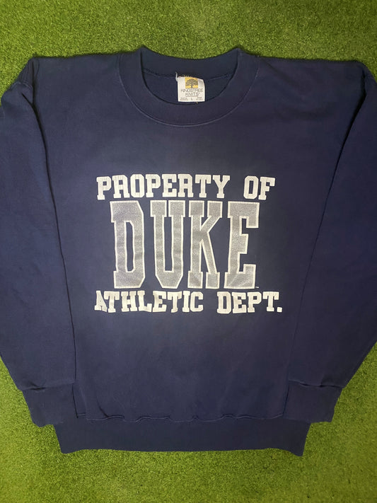 90s Duke Blue Devils - Vintage College Sweatshirt (Large) - Gametime Vintage