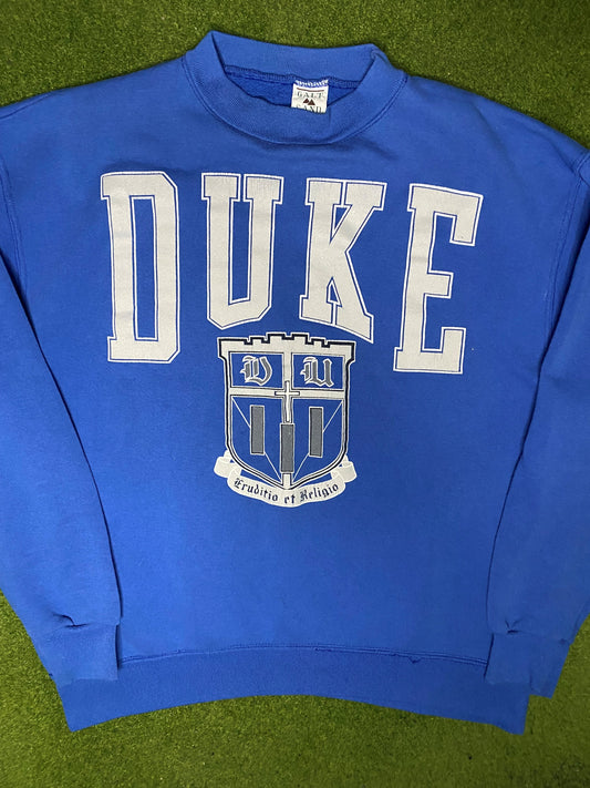 90s Duke Blue Devils - Vintage University Sweatshirt (XL) - Gametime Vintage