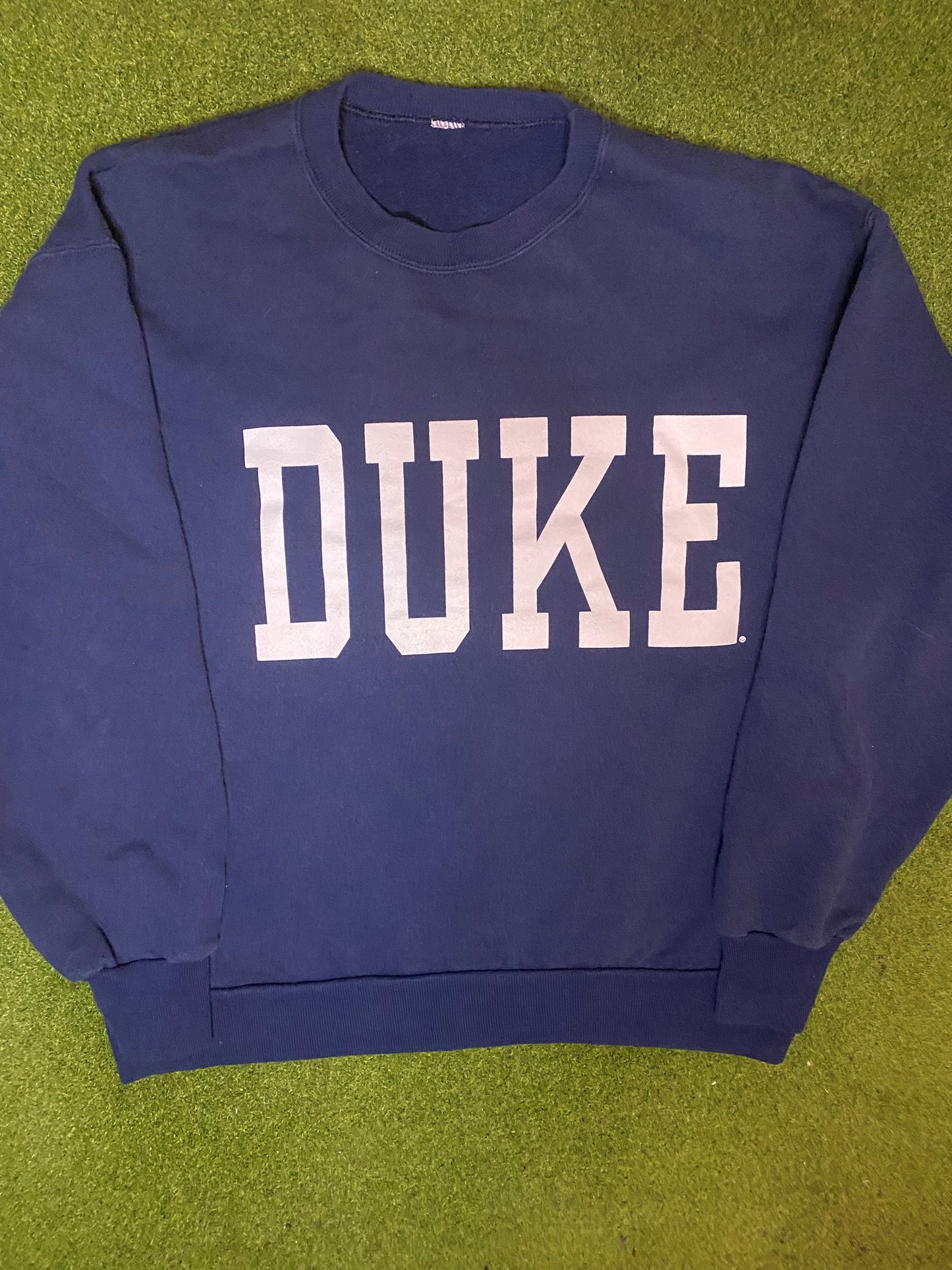 90s Duke Blue Devils - Vintage College Sweatshirt (Large)