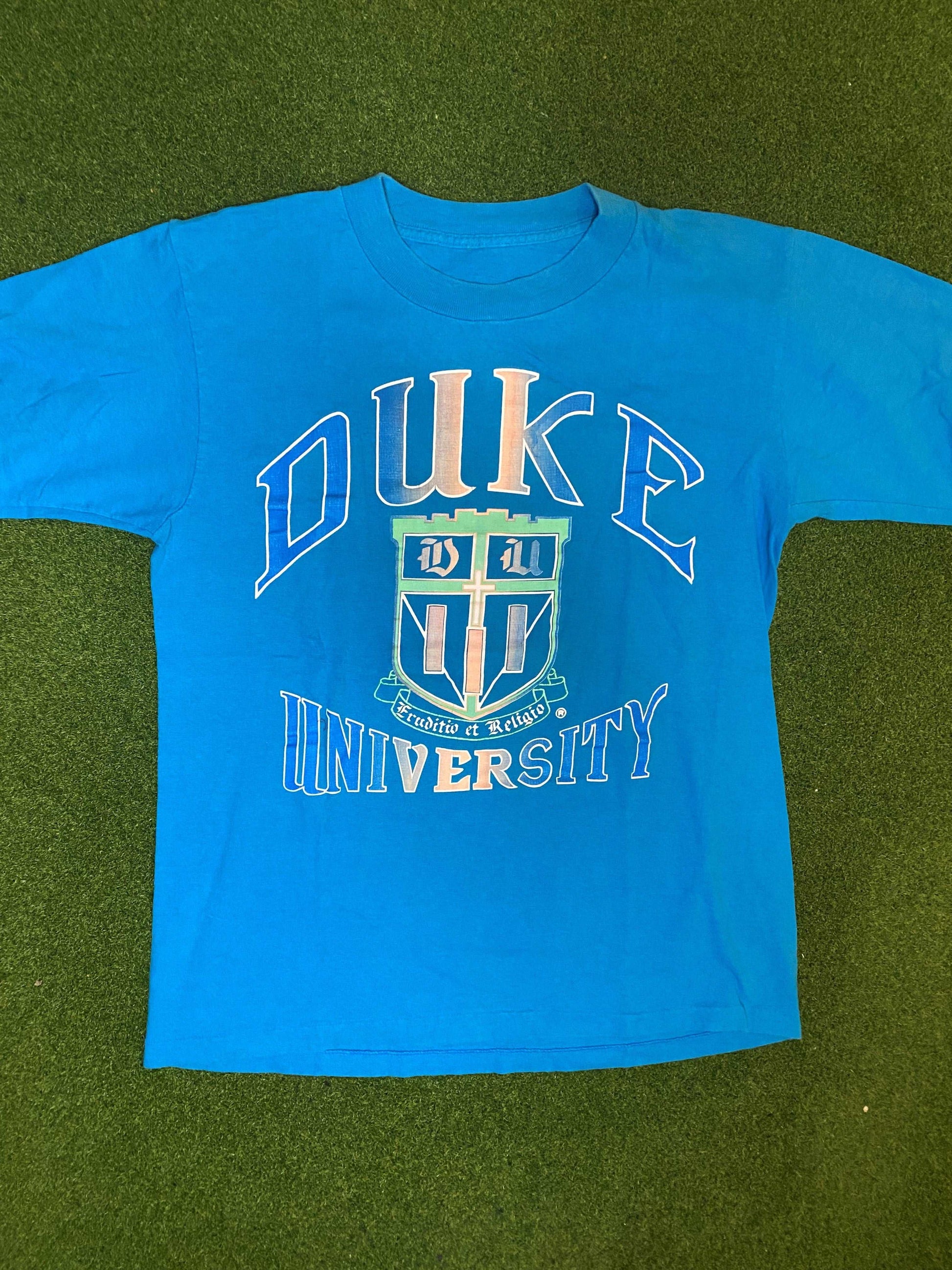 90s Duke Blue Devils - Vintage University Tee Shirt (Medium)