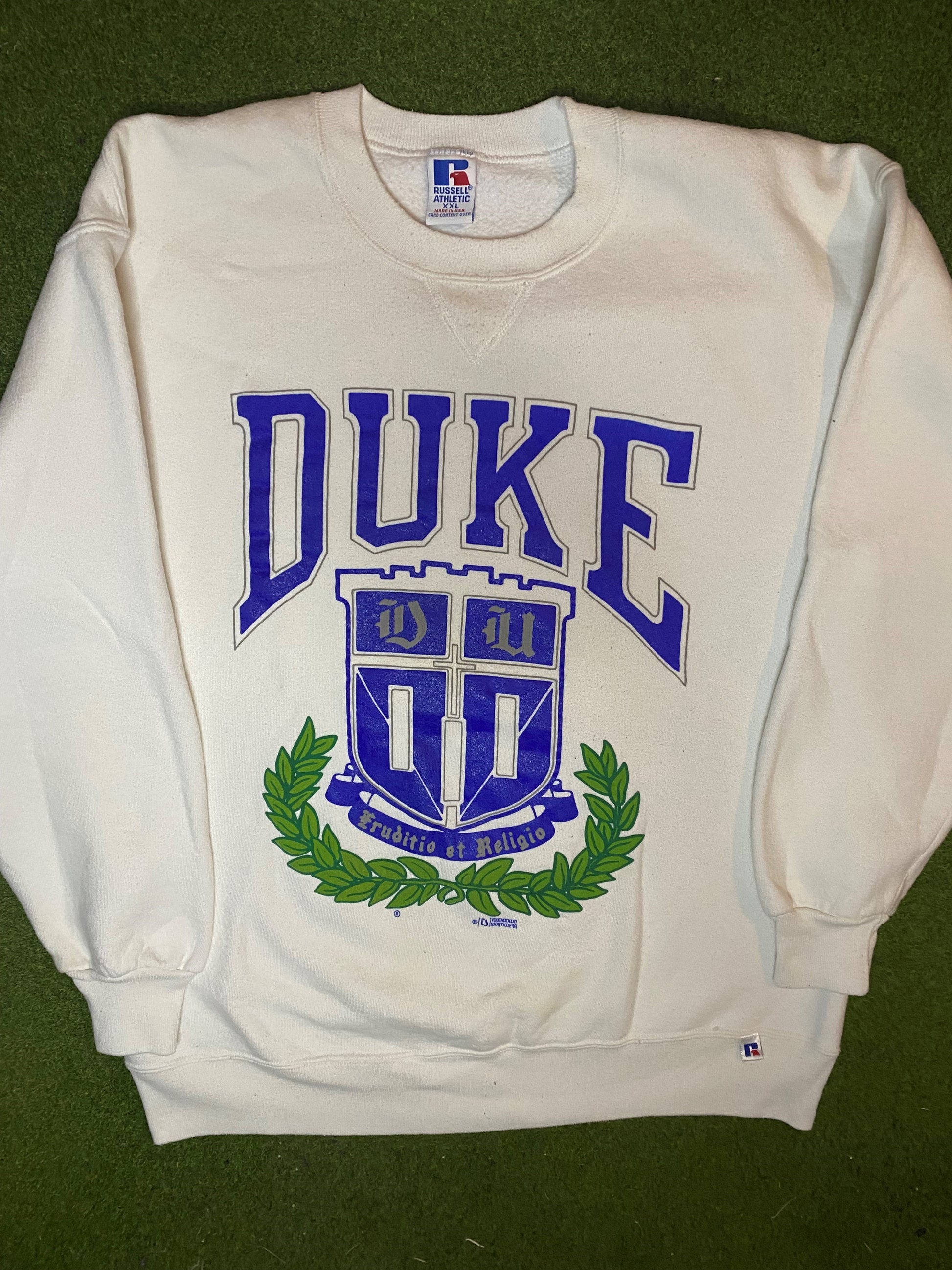 80s Duke Blue Devils - Vintage University Sweatshirt (2XL) 