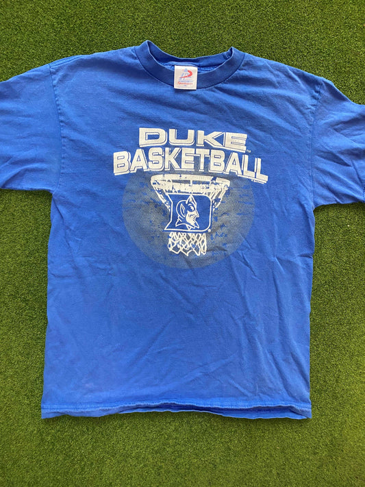 90s Duke Blue Devils - Vintage College Basketball T-Shirt (Medium) - Gametime Vintage