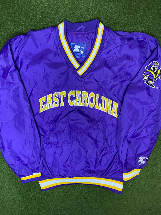 90s East Carolina Pirates - Vintage College Windbreaker (Medium) Gametime Vintage